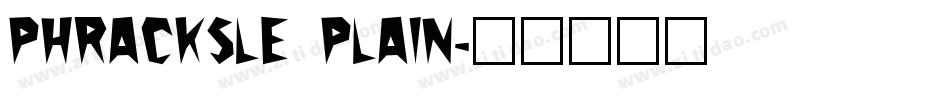 PhrackSle Plain字体转换